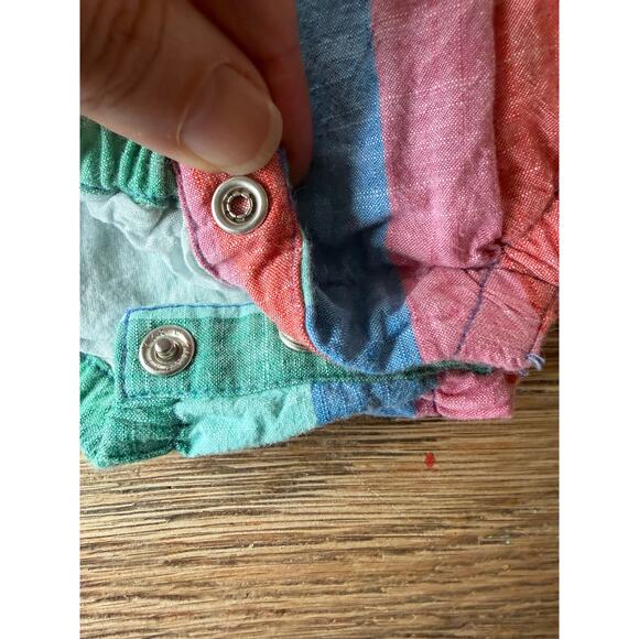 Hanna Andersson Rainbow Stripe Bubble Romper 0–3M Organic Cotton - Picture 5 of 5